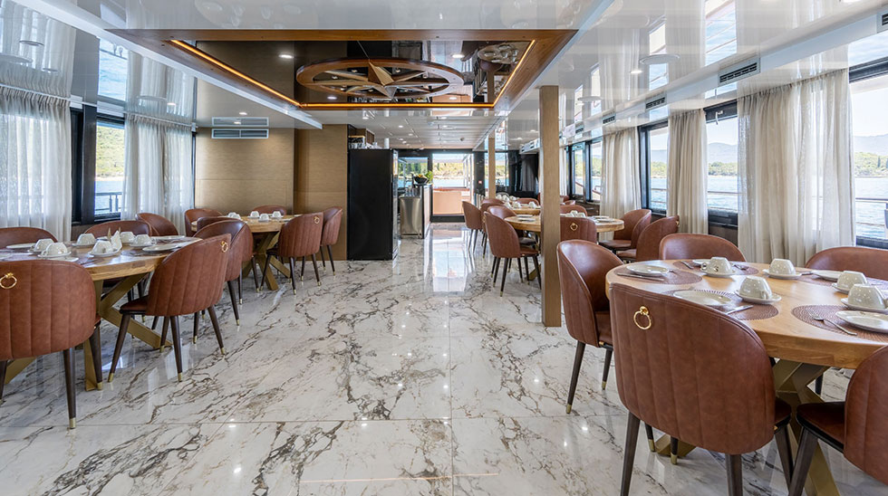 Inside Dining Room on yacht